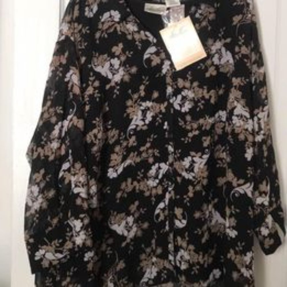 Kathie Lee 2 Piece Blouse Size 26/28 NWT